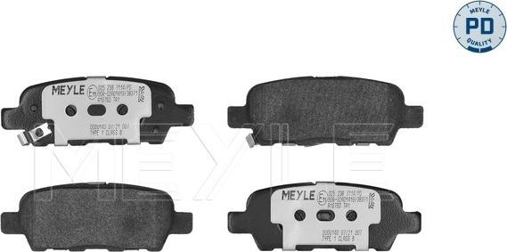 Meyle 025 238 7114/PD - Bremsbelagsatz, Scheibenbremse www.parts5.com