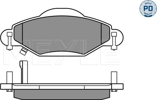 Meyle 025 233 4017/PD - Тормозные колодки, дисковые, комплект www.parts5.com