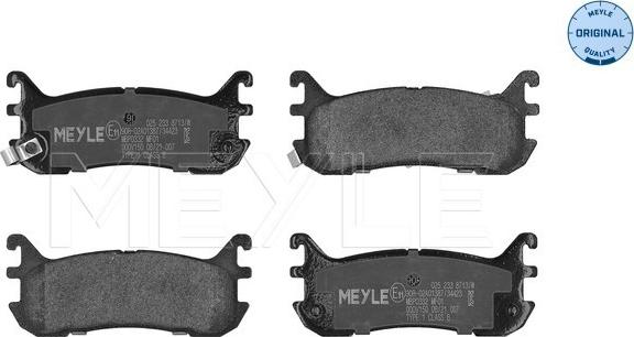 Meyle 025 233 8713/W - Brake Pad Set, disc brake www.parts5.com