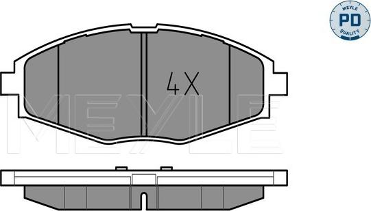 Meyle 025 232 4117/PD - Тормозные колодки, дисковые, комплект www.parts5.com