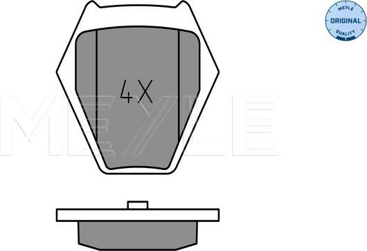 Meyle 025 232 8017/W - Komplet zavornih oblog, ploscne (kolutne) zavore www.parts5.com