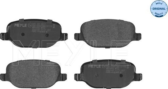 Meyle 025 237 6017 - Brake Pad Set, disc brake www.parts5.com