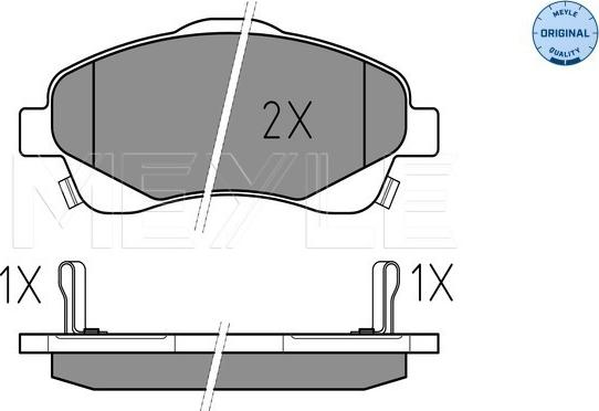 Meyle 025 237 6819/W - Komplet kočnih obloga, disk kočnica www.parts5.com