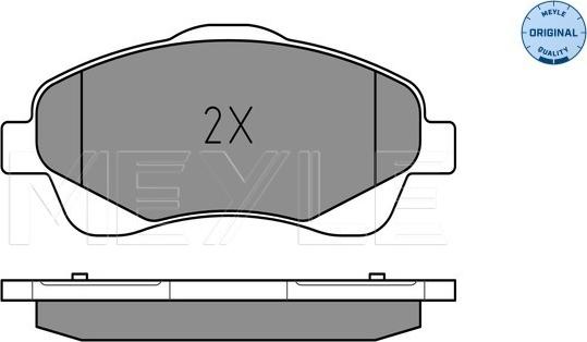 Meyle 025 237 6819/W - Komplet kočnih obloga, disk kočnica www.parts5.com