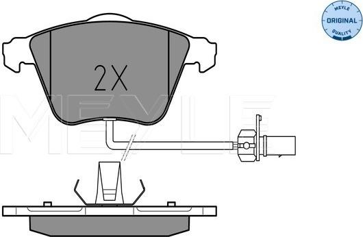 Meyle 025 237 6220/W - Kit de plaquettes de frein, frein à disque www.parts5.com