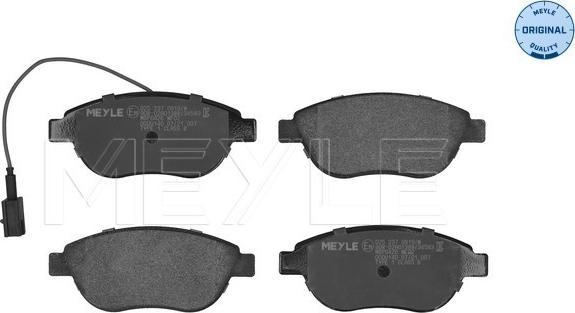 Meyle 025 237 0919/W - Brake Pad Set, disc brake www.parts5.com