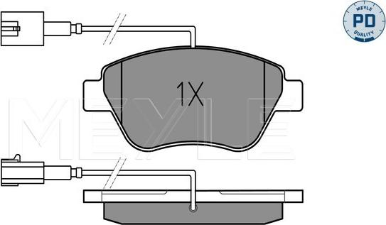 Meyle 025 237 0517/PD - Brake Pad Set, disc brake www.parts5.com