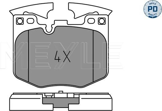 Meyle 025 224 2520/PD - Brake Pad Set, disc brake parts5.com