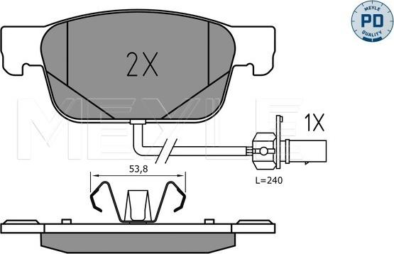 Meyle 025 223 8317/PD - Set placute frana,frana disc www.parts5.com