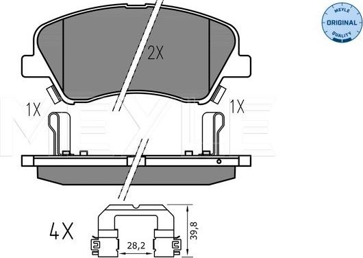 Meyle 025 222 2818 - Set placute frana,frana disc www.parts5.com