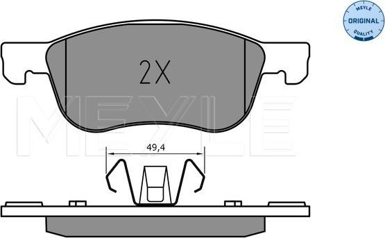 Meyle 025 227 4816 - Set placute frana,frana disc www.parts5.com