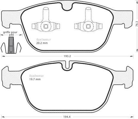 Valeo 302427 - Brake Pad Set, disc brake www.parts5.com