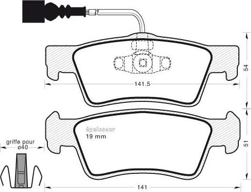 Samko 5SP1284A - Brake Pad Set, disc brake www.parts5.com