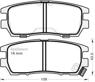 AISIN SS806-S - Brake Pad Set, disc brake www.parts5.com