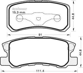 Jeep K2AMV4271AC - Тормозные колодки, дисковые, комплект www.parts5.com