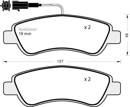 GMC 2446503 - Set placute frana,frana disc www.parts5.com