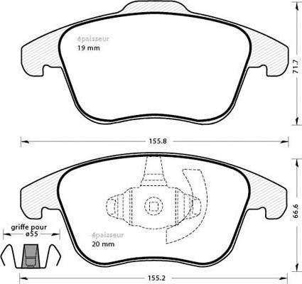 Lincoln BR1653 - Set placute frana,frana disc www.parts5.com