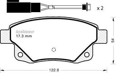 HITEC H 1468 - Zestaw klocków hamulcowych, hamulce tarczowe www.parts5.com