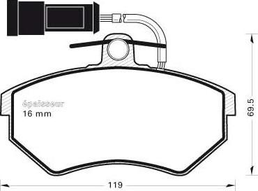 BETTAPARTS BDP2858 - Brake Pad Set, disc brake www.parts5.com