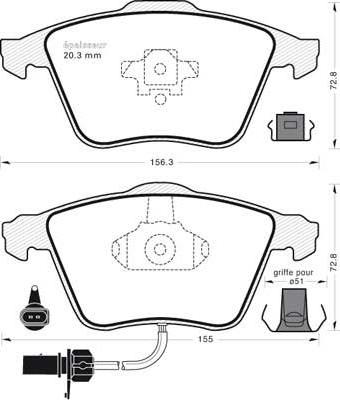 Valeo 302440 - Set placute frana,frana disc www.parts5.com