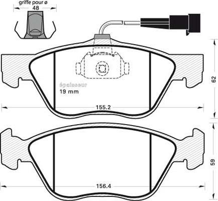 KRAFT AUTOMOTIVE 6003186 - Set placute frana,frana disc www.parts5.com