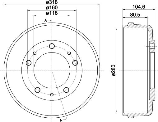 Mintex MBD057 - Brake Drum parts5.com