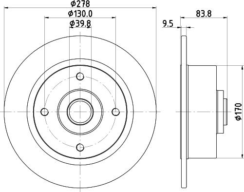 Febi Bilstein 40819 - Тормозной диск www.parts5.com