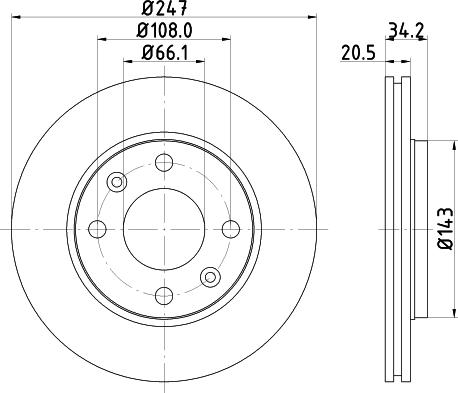 KRAFT AUTOMOTIVE 6045520 - Kočioni disk www.parts5.com