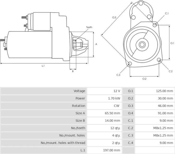 Mitsubishi M0T22473 - Starter www.parts5.com