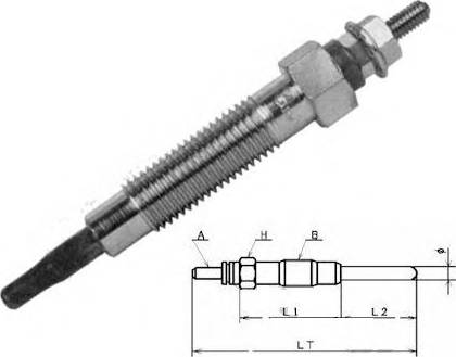 Mitsubishi MD 070 194 - Bujía de precalentamiento www.parts5.com