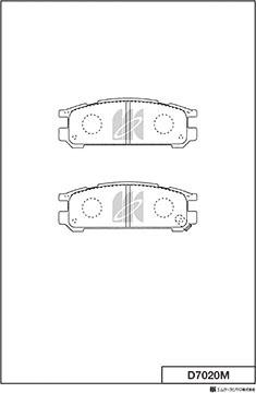 MK Kashiyama D7020M - Σετ τακάκια, δισκόφρενα www.parts5.com