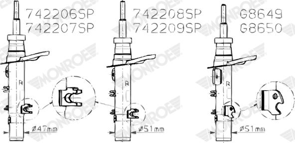 Monroe 742207SP - Αμορτισέρ www.parts5.com