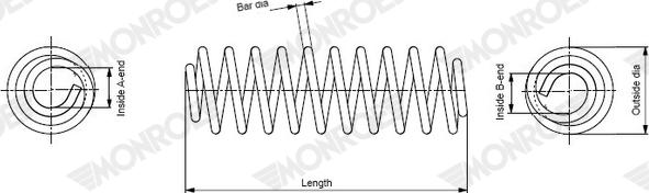 Monroe SP4135 - Coil Spring www.parts5.com