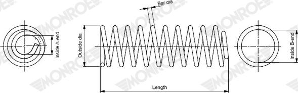 Monroe SP4390 - Coil Spring www.parts5.com