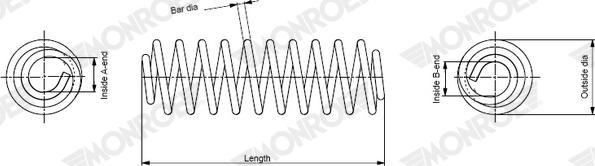 Monroe SP4371 - Ressort de suspension www.parts5.com