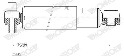 Monroe T5440 - Shock Absorber parts5.com