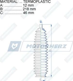 Motorherz RDZ0478MG - Bellow, steering www.parts5.com