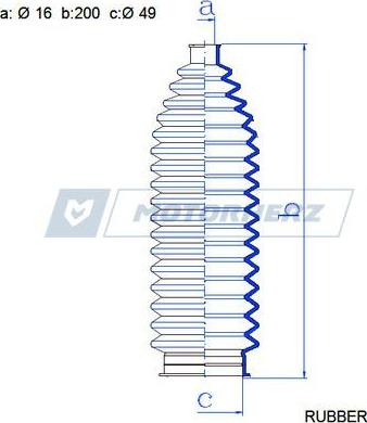 Motorherz RDZ0624MG - Gumiharang, kormánymű www.parts5.com