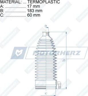 Motorherz RDZ0399MG - Bellow, steering www.parts5.com