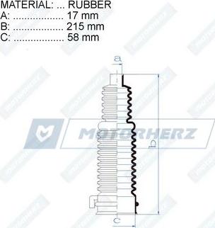 Motorherz RDZ0284MG - Bellow, steering www.parts5.com