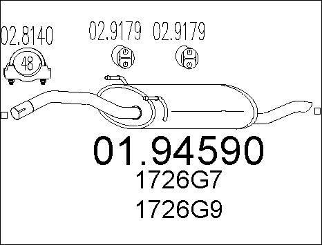 MTS 01.94590 - End Silencer www.parts5.com