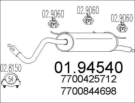 MTS 01.94540 - Zadnji glusnik www.parts5.com