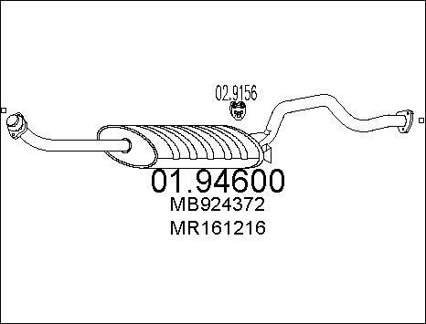 MTS 01.94600 - Глушитель выхлопных газов, конечный www.parts5.com