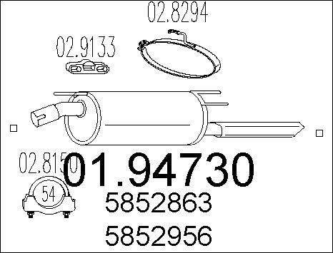 MTS 01.94730 - End Silencer www.parts5.com