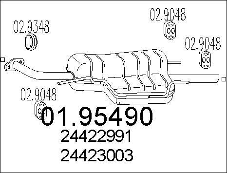 MTS 01.95490 - Tłumik końcowy www.parts5.com