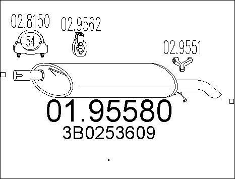 MTS 01.95580 - Глушитель выхлопных газов, конечный www.parts5.com