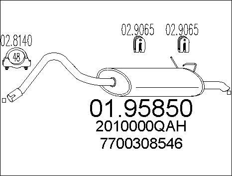 MTS 01.95850 - Takaäänenvaimentaja www.parts5.com