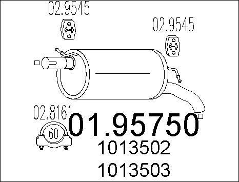 MTS 01.95750 - End Silencer www.parts5.com