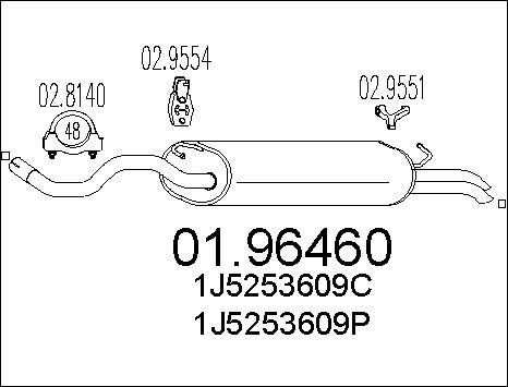 MTS 01.96460 - End Silencer www.parts5.com