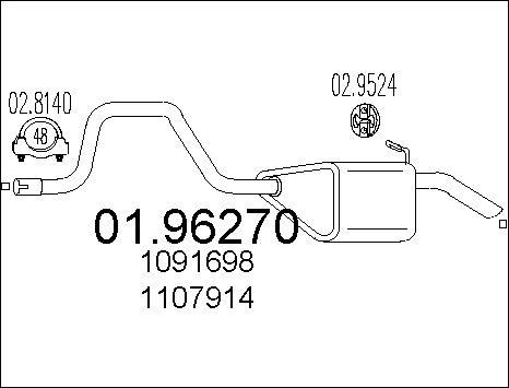 MTS 01.96270 - Глушитель выхлопных газов, конечный www.parts5.com